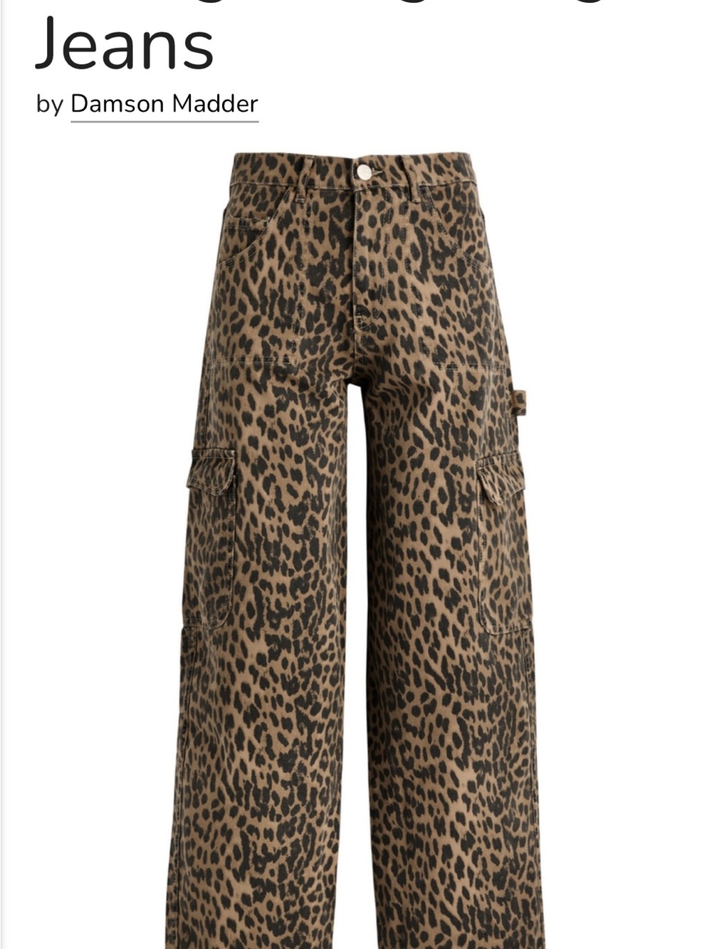 Damson Madder Leopard Cargo Wide-Leg Pants